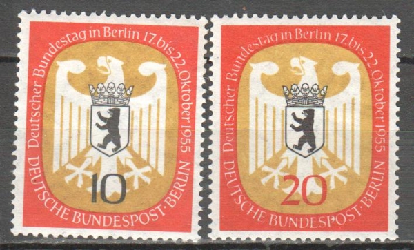West Berlin 0129 / 0130 ** - 1955